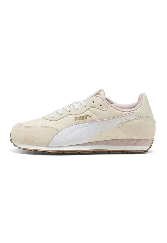 Pantofi sport ST Miler cu garnituri de piele intoarsa - Alb fildes