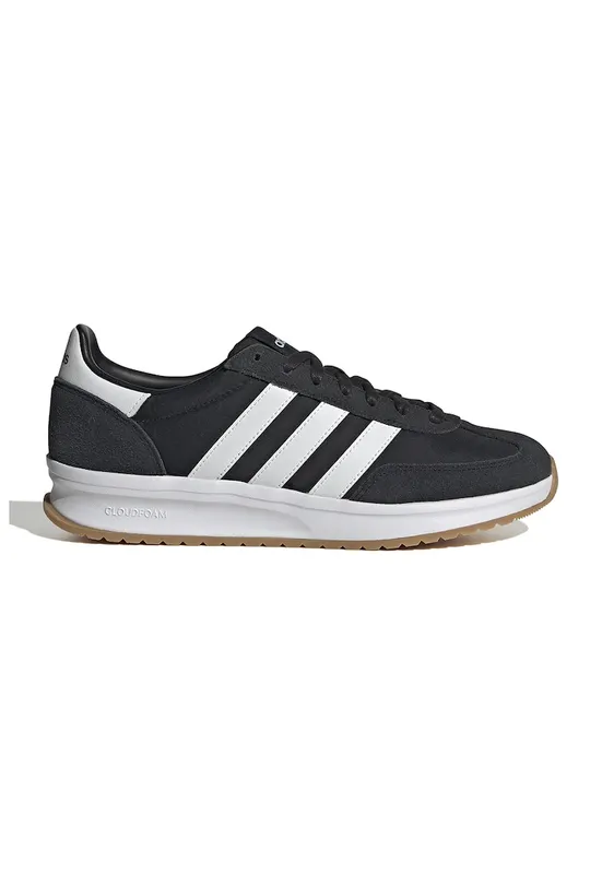 Pantofi sport Run 70s cu insertii din piele intoarsa - Alb/Negru