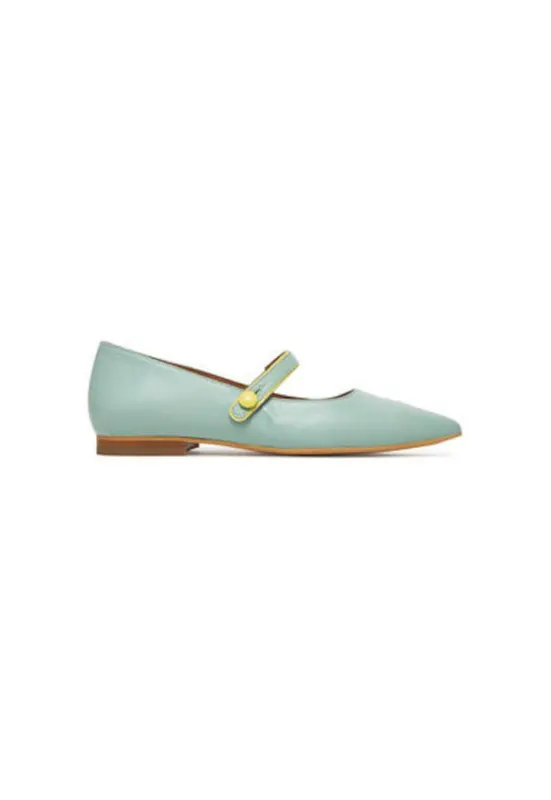 Balerini SULN265FLY - Piele naturala - Turcoaz - Turcoaz