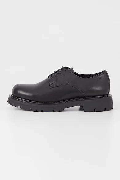 Pantofi Derby low-cut de piele - Negru