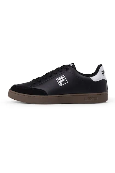 Pantofi sport din piele ecologica cu insertii din piele intoarsa sintetica Courtbay - Alb/Negru