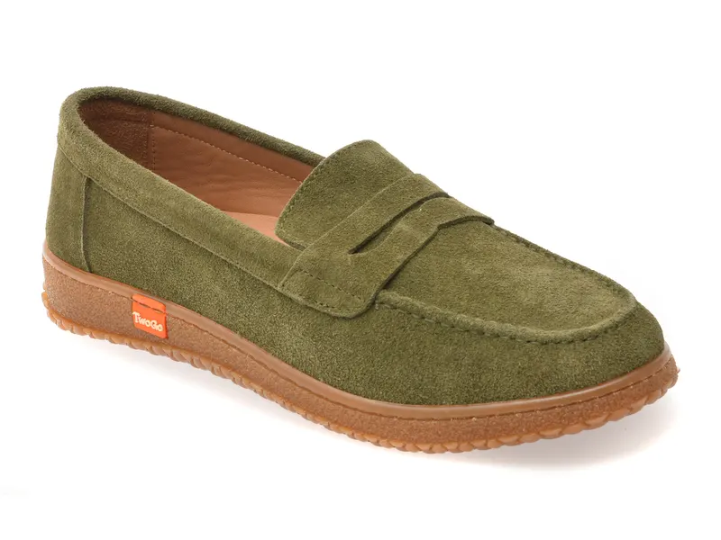 Mocasini kaki, TG1899, din piele intoarsa