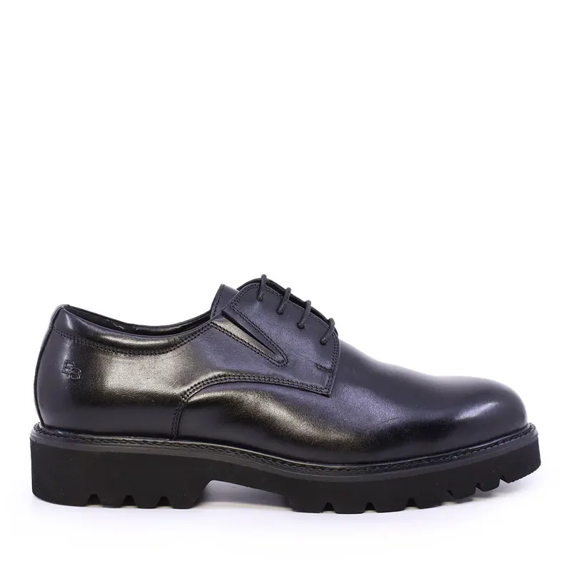 Pantofi derby bărbați Enzo Bertini Premium Collection negri din piele naturală 1090BP1798N