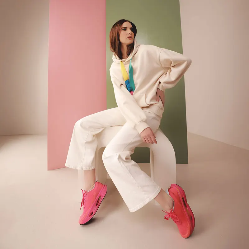 Sneakers ultraușori femei Thezeus fuxia din textil 3761DPS25622FU — imaginea 2