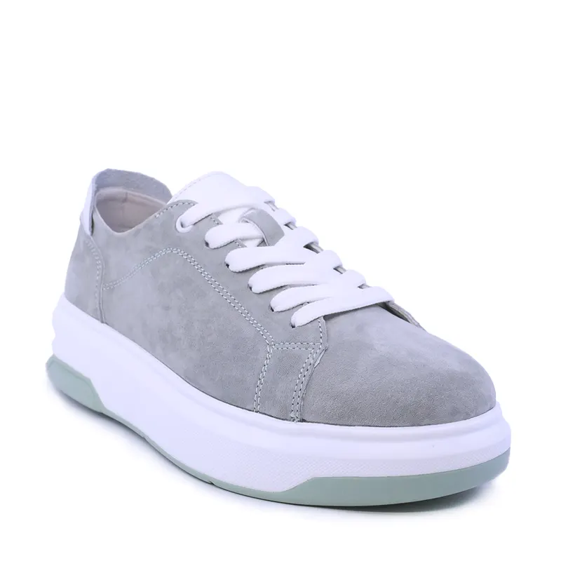 Sneakers ușori femei verzi din piele întoarsă 1991DP2210VV — imaginea 2