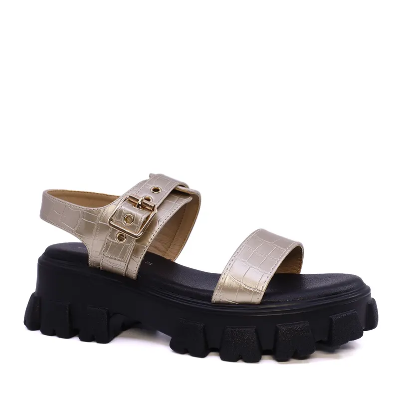 Sandale chunky femei Solo Donna aurii din sintetic 2547DS8049CAU — imaginea 2