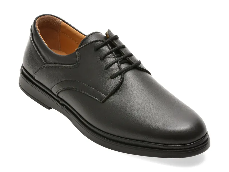 Pantofi eleganti BITE THE BULLET negri, SH326, din piele naturala