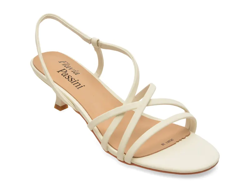 Sandale elegante FLAVIA PASSINI albe, 26261, din piele ecologica