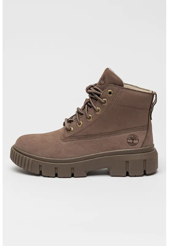 Ghete de piele nabuck Greyfield - Maro deschis