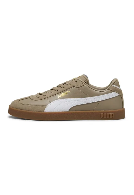 Pantofi sport Club II Era de piele intoarsa si piele ecologica - Alb/Maro deschis