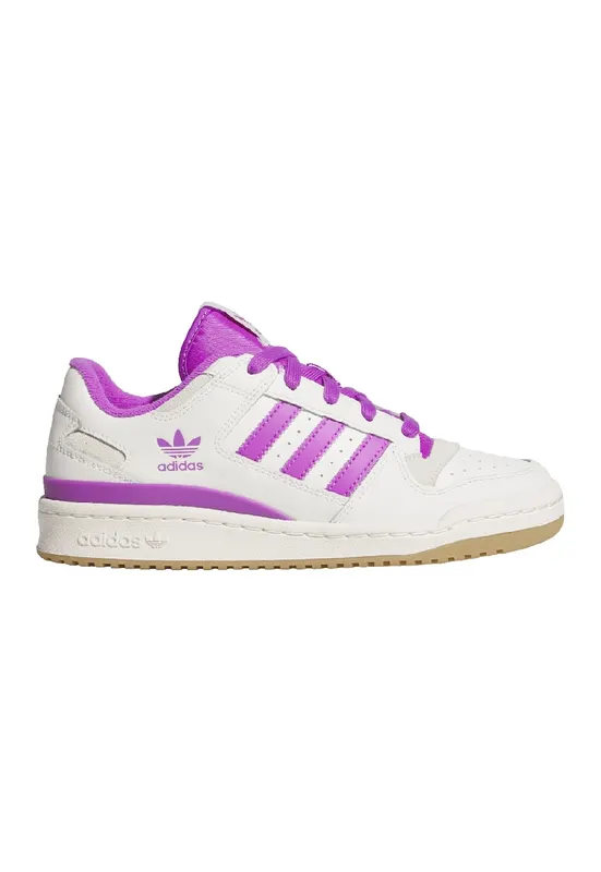 Pantofi sport din piele Forum Low CL - Alb fildes/Fucsia