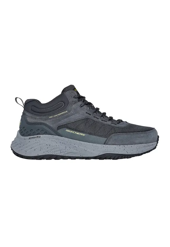 Pantofi sport impermeabili cu insertii de piele nabuc - Gri carbune