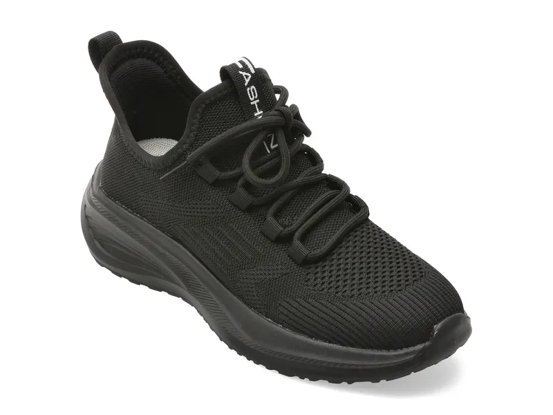 Pantofi sport negri, 20252, din material textil