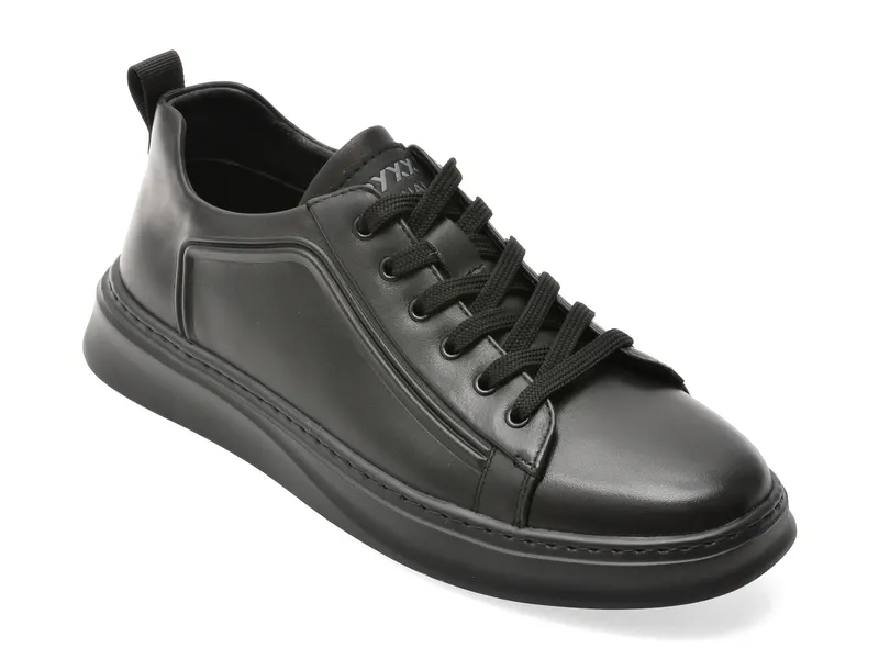 Pantofi sport negri, 300166, din piele naturala