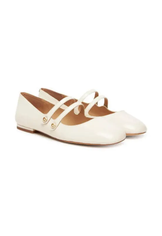 Balerini dama - piele naturala - crem