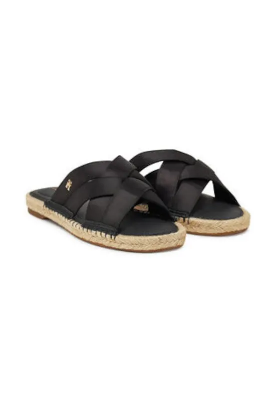 Papuci dama - material textil - negru