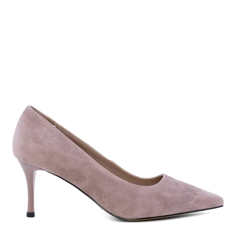 Pantofi stiletto femei Luca di Gioia taupe din piele întoarsă 1261DP9361VTA