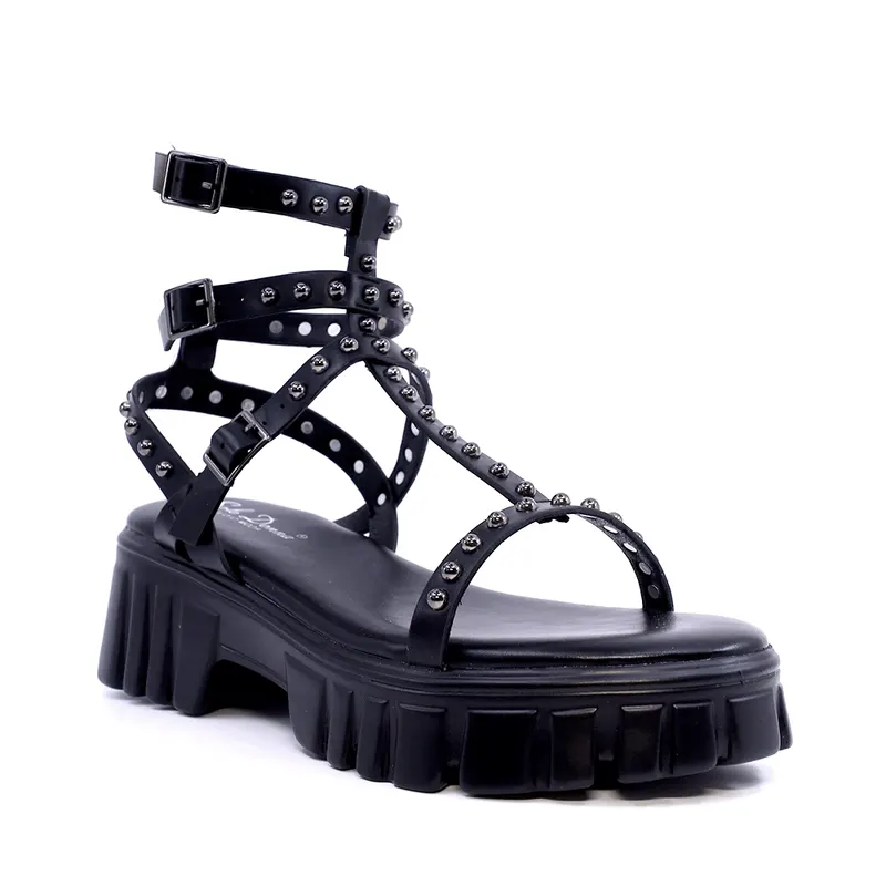 Sandale chunky femei Solo Donna negre cu accesorii 2851DS23063N — imaginea 2