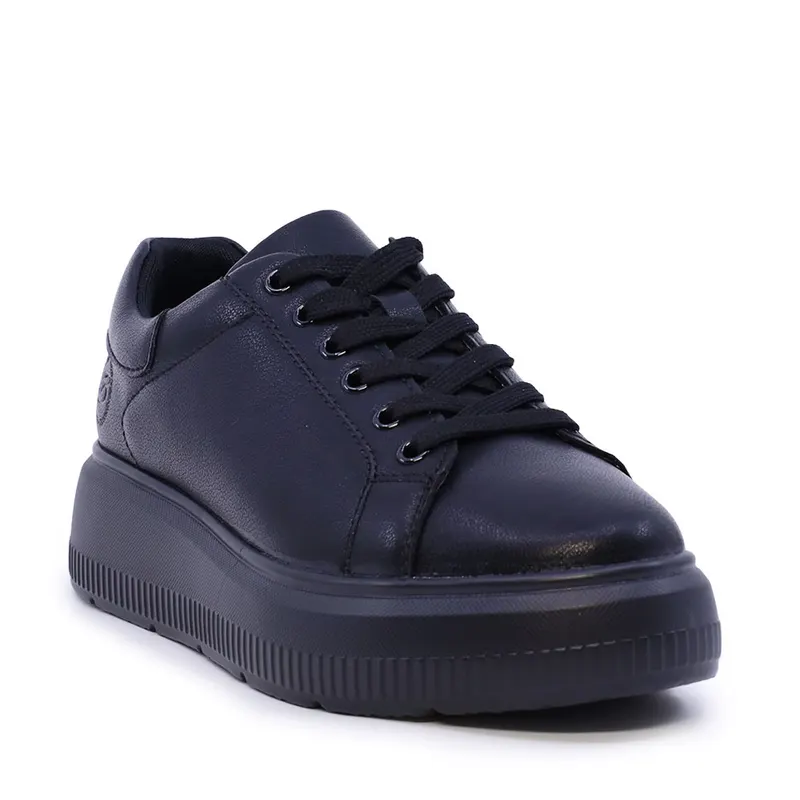 Sneakers femei negri din piele 1992DP6643N — imaginea 2