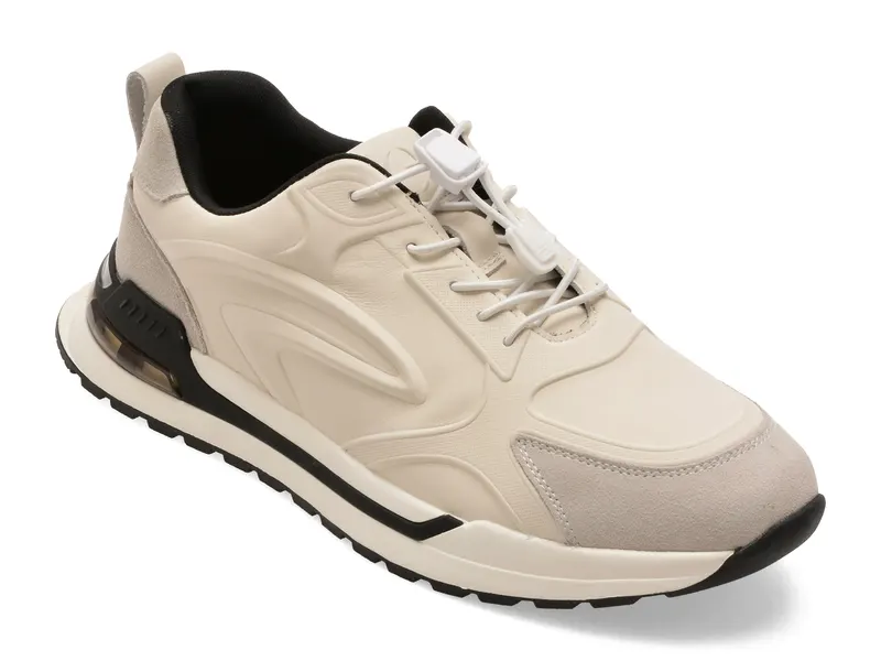 Pantofi sport EPICA albi, 18981, din piele naturala