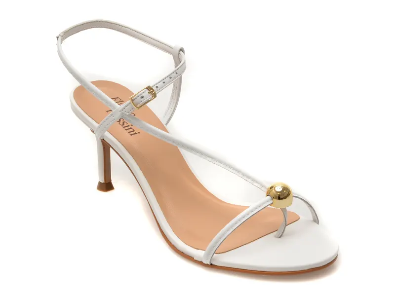 Sandale elegante FLAVIA PASSINI albe, 373401, din piele naturala
