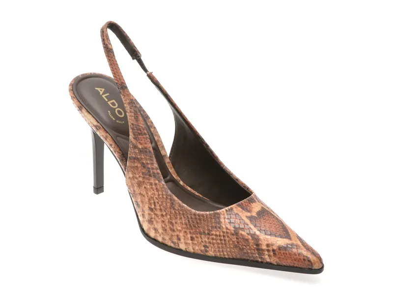 Pantofi eleganti maro, RE-SAMANTHA 967, din material textil