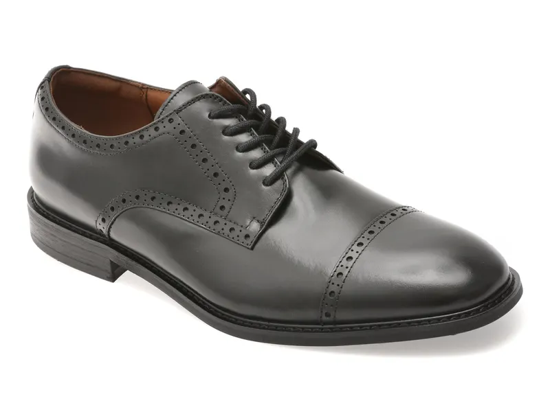 Pantofi eleganti negri, BENETTI 001, din piele naturala