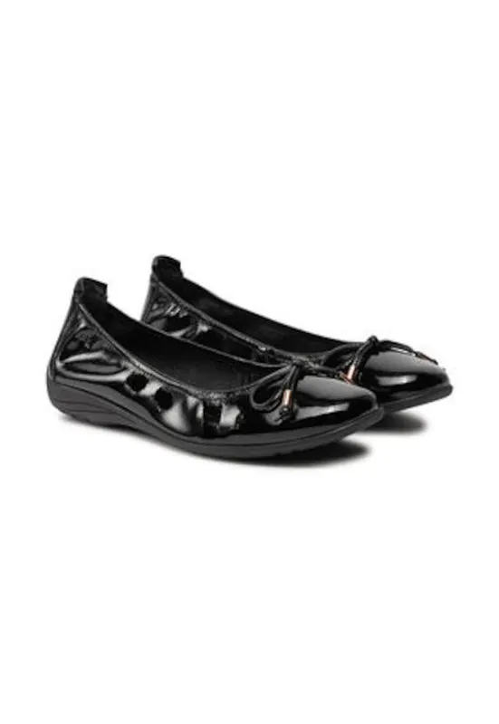 Balerini dama - piele naturala - negru