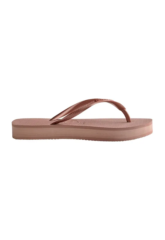 Papuci flip-flop din cauciuc - Auriu rose/Roz prafuit