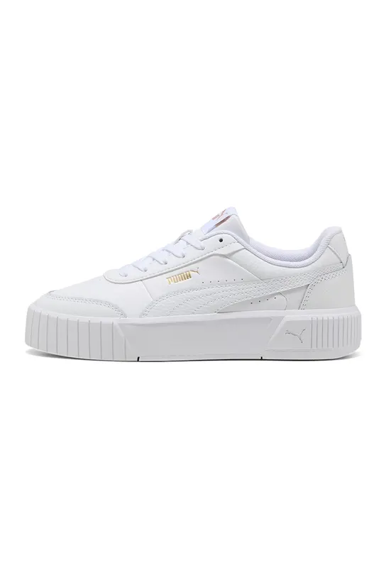 Pantofi sport low-cut Carina Mia cu talpa plata - Alb optic