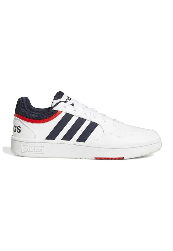 Pantofi sport din piele ecologica Hoops 3.0 - Rosu/Alb murdar/Bleumarin