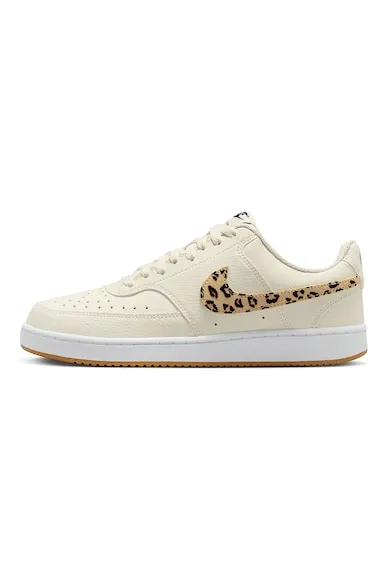 Pantofi sport cu logo cu animal print Court Vision - Bej/Crem