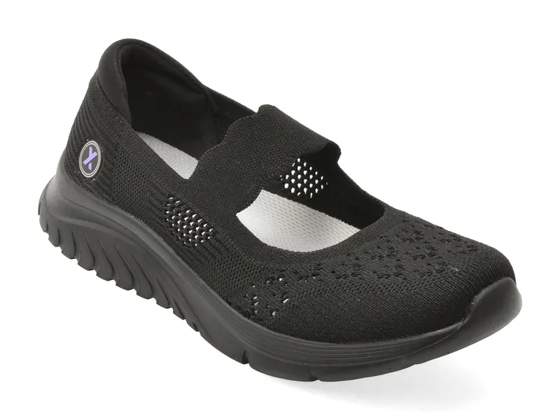 Pantofi sport negri, X2535, din material textil