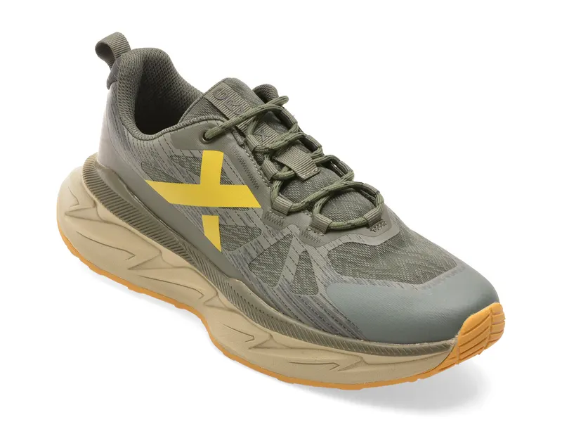 Pantofi sport kaki, 30135, din material textil