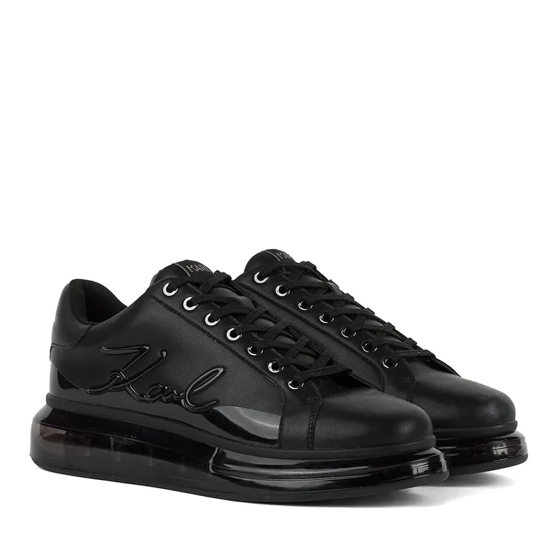 Sneakers bărbați Karl Lagerfeld KAPRI Kushion Karl Signia Shine negri din piele 2051bp52648n — imaginea 2