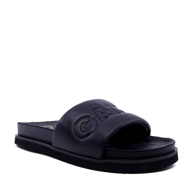 Șlapi femei Gant Mardale negri din piele 1747DST591596N — imaginea 2