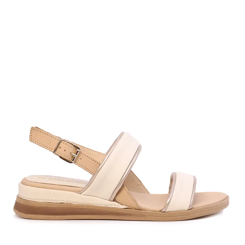 Sandale femei bej din piele 809DS3180BE