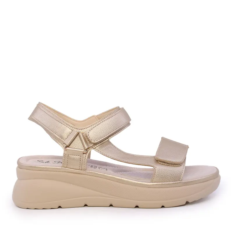 Sandale femei Solo Donna aurii cu barete reglabile 1161DS3310AU