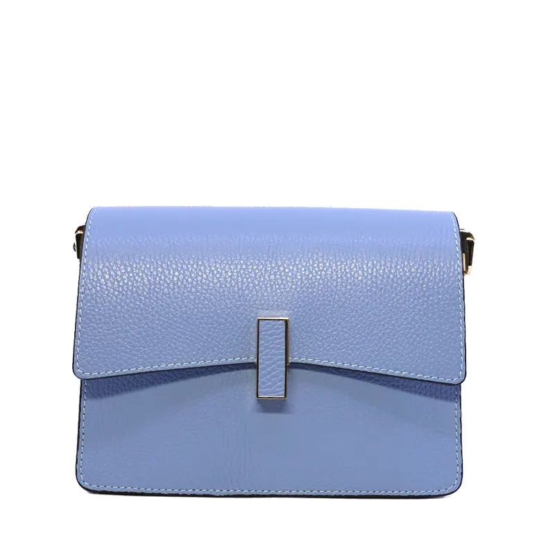 Poșetă crossbody femei Luca di Gioia albastru deschis din piele 144POSP3665AZ
