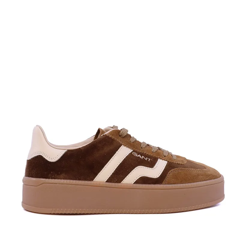 Sneakers femei Gant linia Cuzmani maro din piele întoarsă 1742DP538354VCO