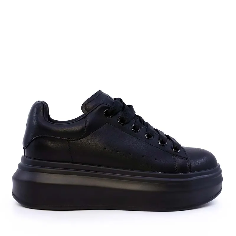 Sneakers femei Luca di Gioia negri din piele 3841DP216N
