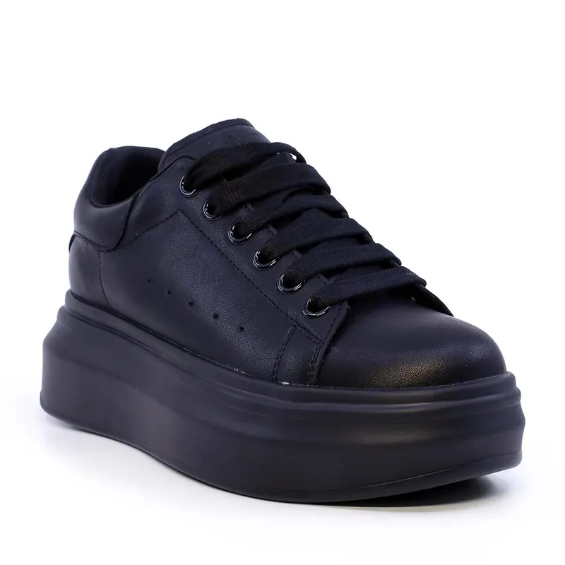 Sneakers femei Luca di Gioia negri din piele 3841DP216N — imaginea 2