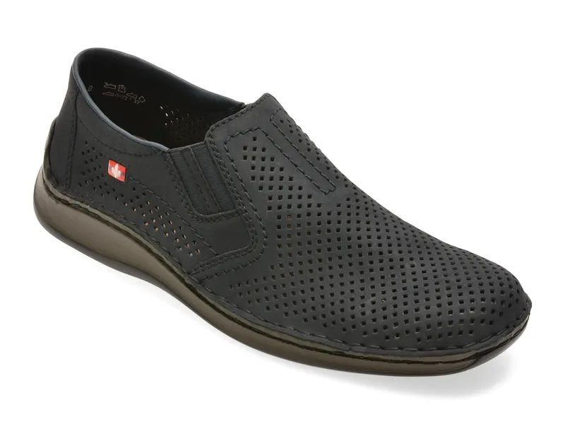 Pantofi RIEKER bleumarin, 5297, din piele naturala