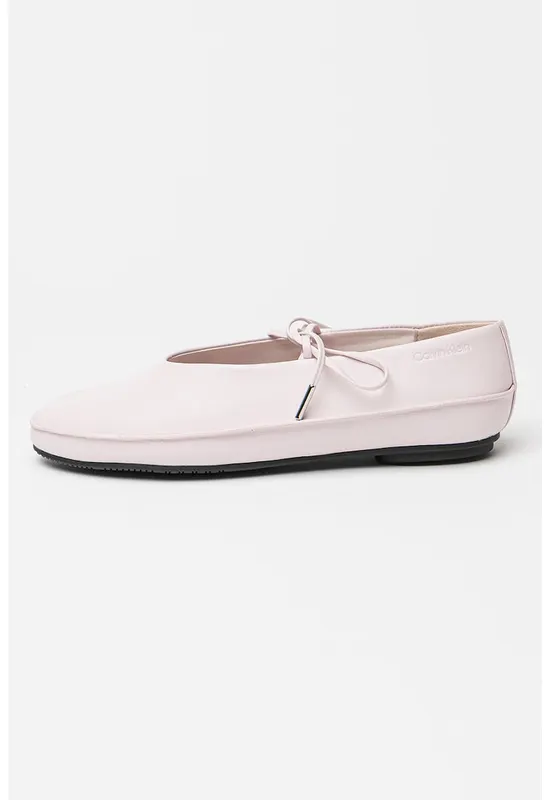 Balerini uni din piele - Roz pastel