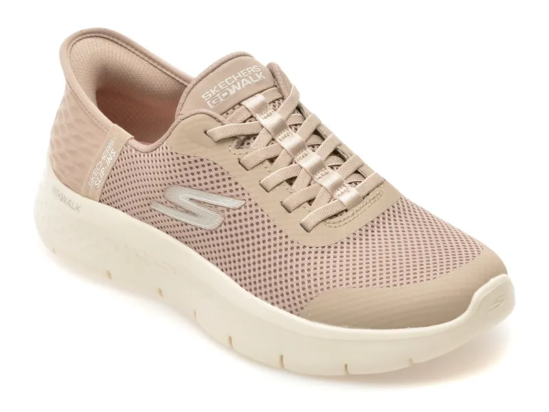 Pantofi sport SKECHERS gri, GO WALK FLEX, din material textil