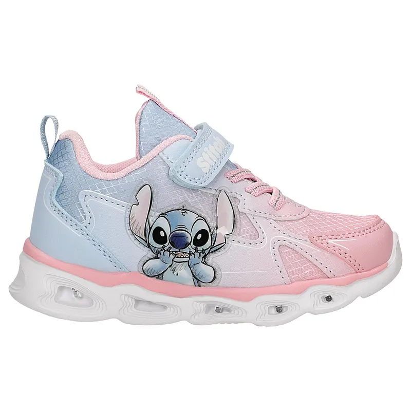 Sneakers Stitch albastru-roz cu talpă luminoasă BARTEK 87038-15