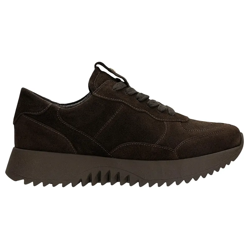 Sneakers damă ciocolatiu pe talpă masivă
