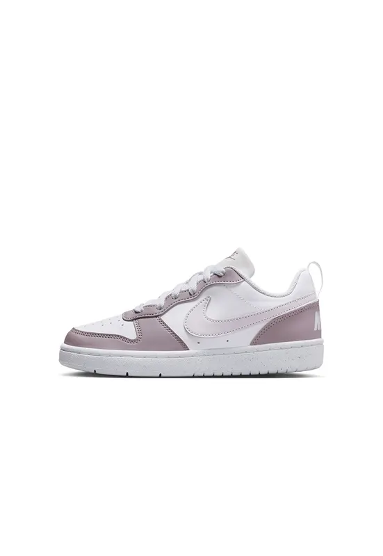 Pantofi sport Court Borough din piele ecologica - Alb/Roz prafuit