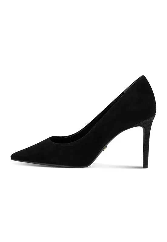 Pantofi din piele cu varf ascutit - Negru