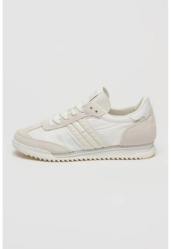 Pantofi sport cu insertii din piele intoarsa Retro Runner - Alb/Gri deschis